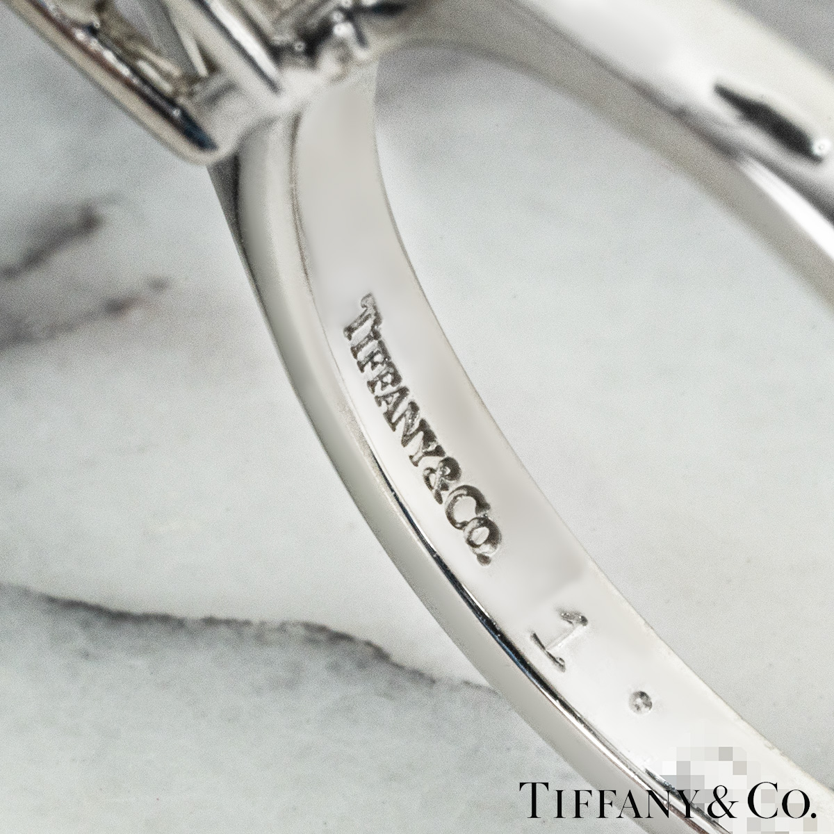 Tiffany & Co. Platinum Emerald Cut Diamond Ring 1.02ct I/VVS2 | Rich ...